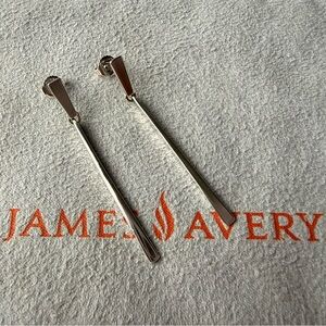 James Avery EXTREMELY RARE Long Narrow Rectangle Drop Earrings